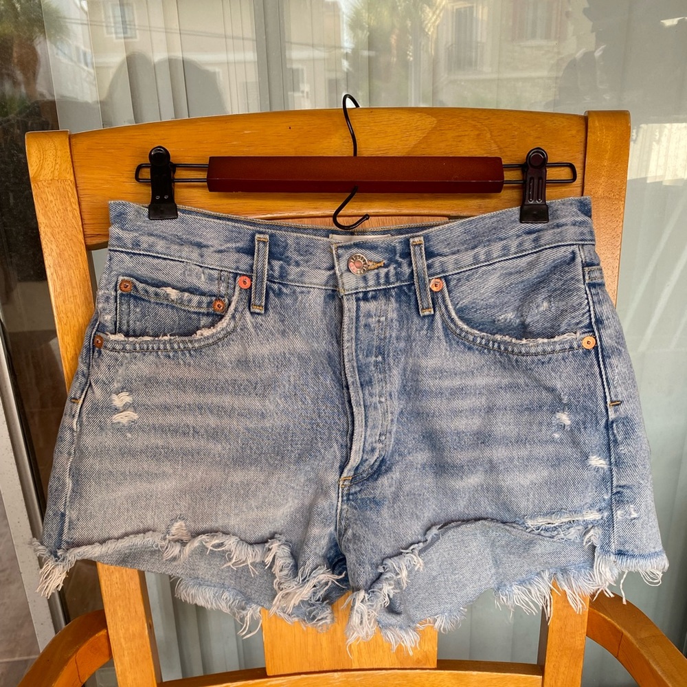 AGOLDE High Waisted Jean Shorts